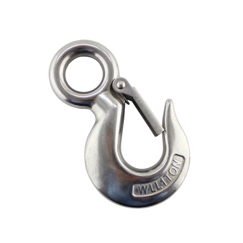 Stainless steel S320 cargo hook, lifting hook, anti-detachment hook, eye-type sliding hook, American cargo hook