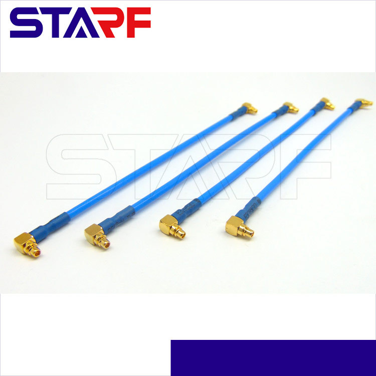 天线射频连接线 MMCX弯公头转MCX弯公头, 无线RG405半柔性线缆