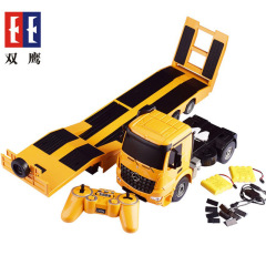 Remote control flatbed trailer truck pulling truck children's electric toy engineering trailer