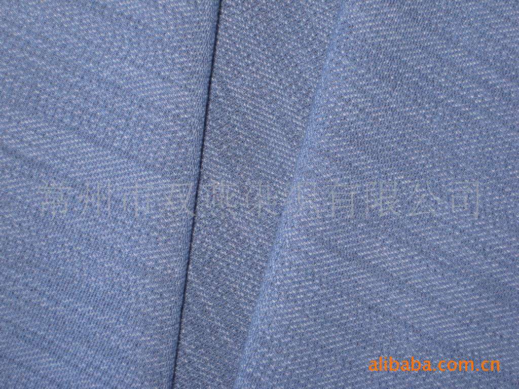 【厂家直销】供应彩条高弹针织牛仔布（外销一等SY-F015#）