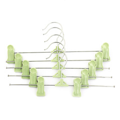 1 Creative Wall-mounted Anti-slip Clothes Rack Pants Rack Dry-wet Dual-purpose Clip Pants Rack with Hooks Clothes Rack Custom Logo