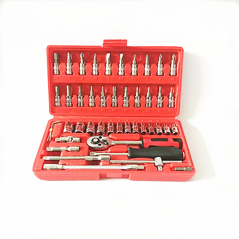 Suministro de 46-piece set 1/4 serie socket wrench set herramienta de reparación de automóviles traje pequeño mosca tubo llave traje herramienta