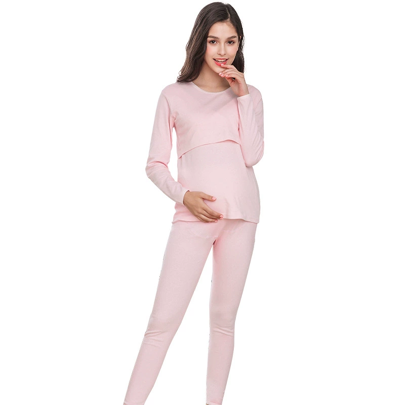 Демисезонная термобелье, хлопковый pijama для кормления грудью, свитер