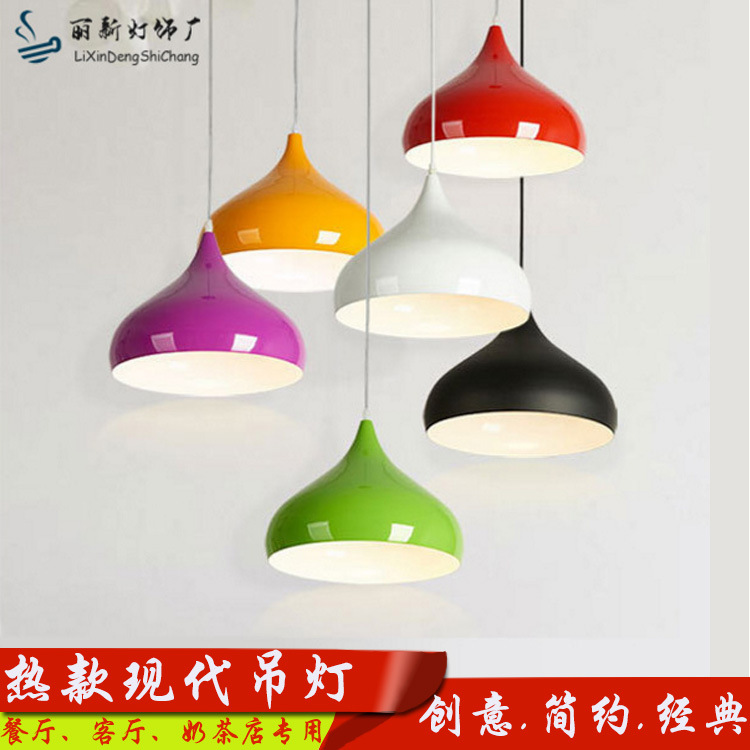 Nordic Simple Modern Single Small Chandelier Restaurant Hotel Bar Hot Pot Shop Internet Cafe Hair Salon Pot Cover Chandelier