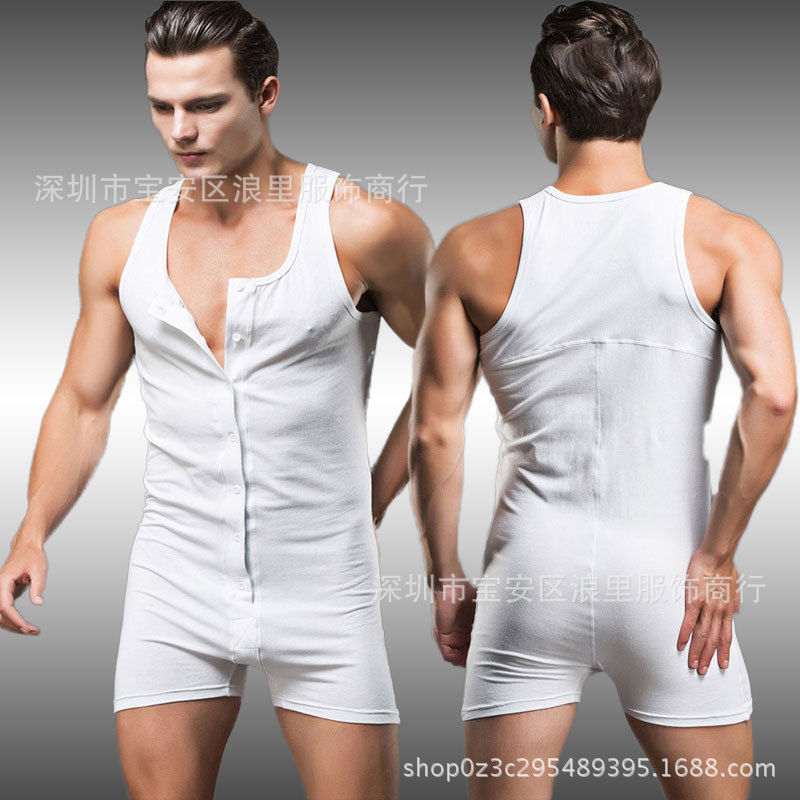 男士潮款欧美情趣时尚个性性感连体背心|ru