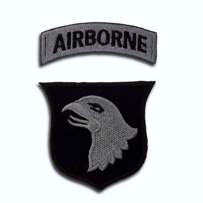 Cross-border supply 101 airborne 4-piece set of Velcro armbands clothing embroidered cloth labels morale badges