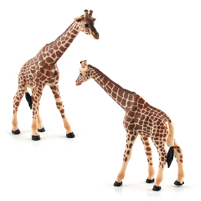 Venta caliente transfronteriza simulación de los niños bosque animal modelo de juguete sólido estático jirafa modelo adornos creativos