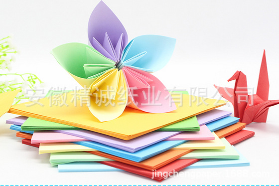 厂商定制加工 A4彩色纸70g儿童手工折纸幼儿园折纸材料剪纸 彩纸|ru