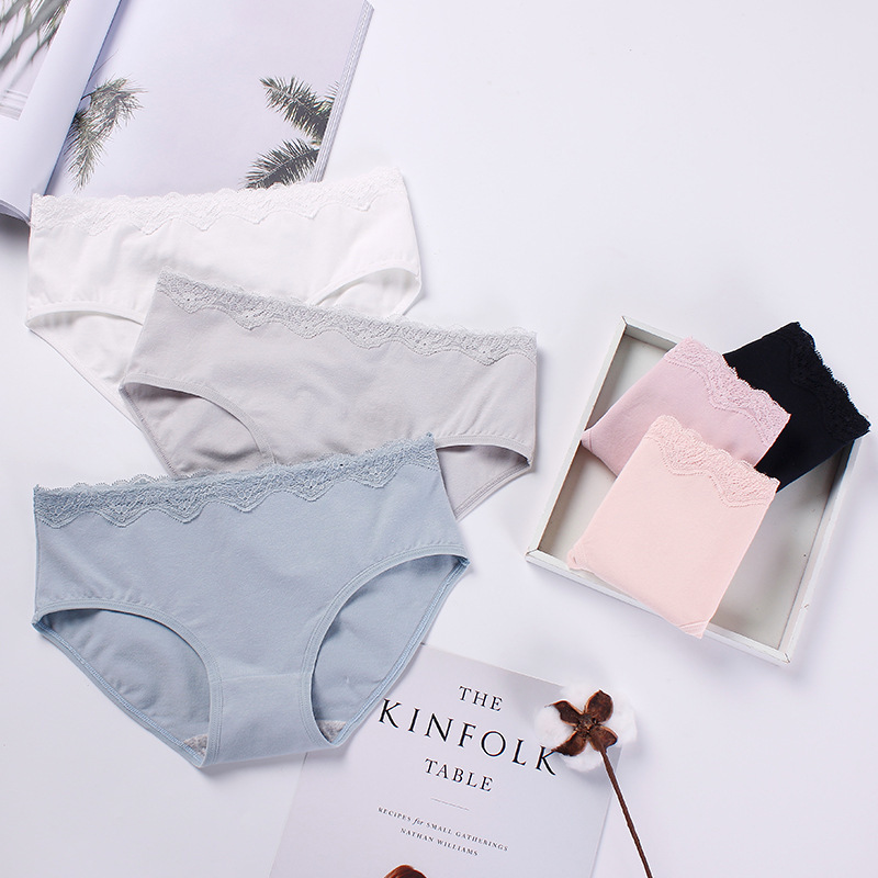 Mid-waist underwear ladies thin breathable seamless cotton comfortable sexy fashion briefs girl factory direct supply