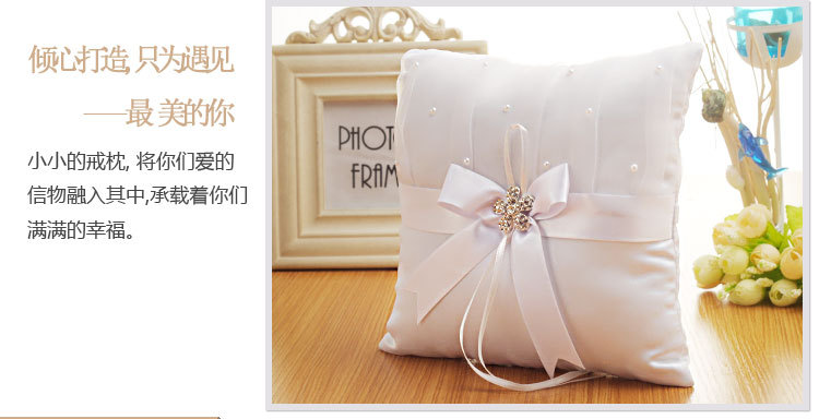 欧美新款蝴蝶结戒枕 新娘婚礼方形水钻戒指托婚礼婚庆用品批发详情图13