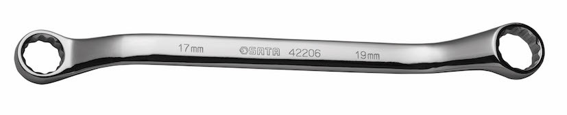 42206全抛光双梅花扳手,17x19mm/世达