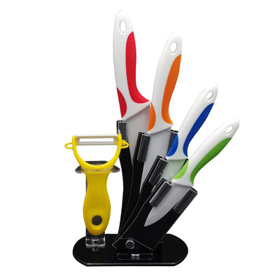 陶瓷刀具水果刀六件套 陶瓷厨具厨房套装刀多色 礼品赠品定制logo