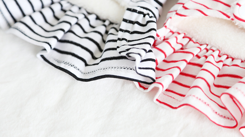 大蝴蝶结条纹裙