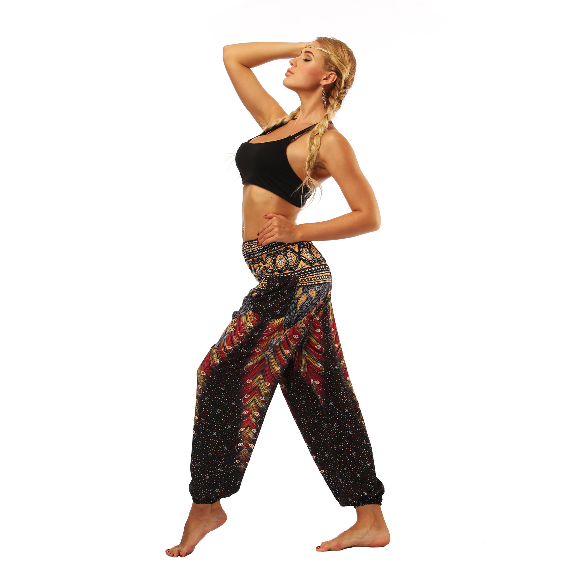 Hot Digital Printing Seaside Loose Belly Dance Ethnic Casual Pants - Pants - Uniqistic.com