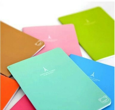 批发韩国文具清新糖果色A6迷你记事小笔记本可爱熊小本子