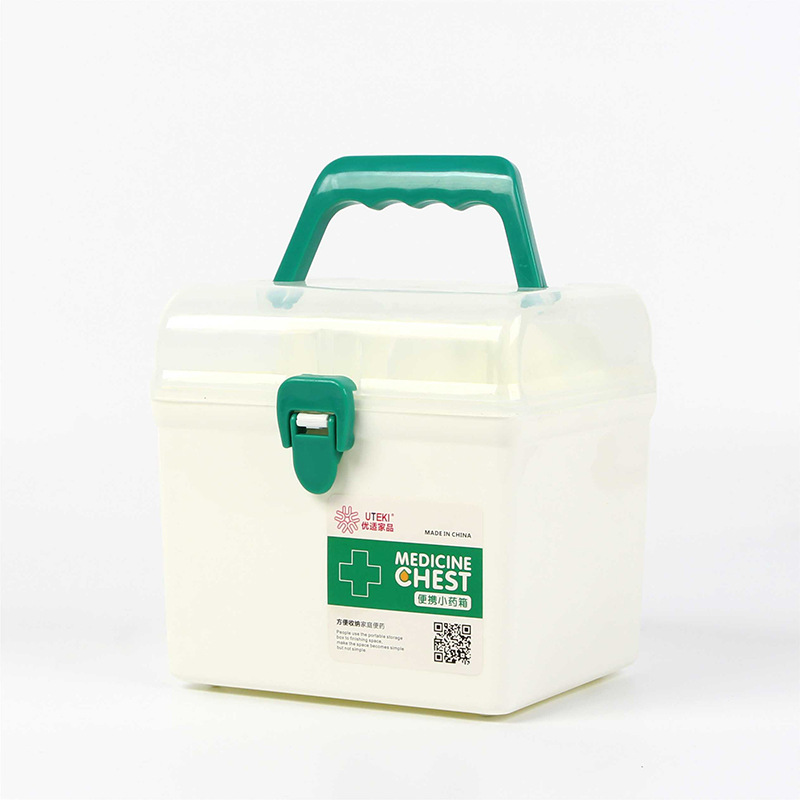 White handheld plastic medical storage box, direct factory sales