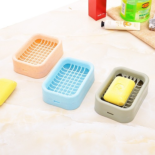 European double-layer drain soap box, detachable plastic soap box, bathroom soap box, bathroom handmade soap box