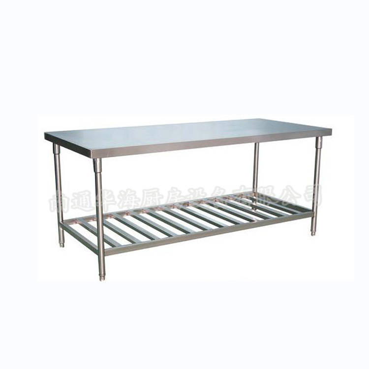 kitchen Stainless Steel Products Nantong Kitchen Equipment Simple worktable double-deck Customizable