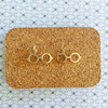 Silver earrings, glasses, gold and silver, wholesale