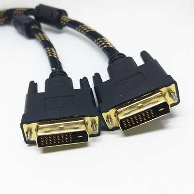 DVI線 24+1顯示器線 DVI連接線材 公對公高清電腦電視連接線10米
