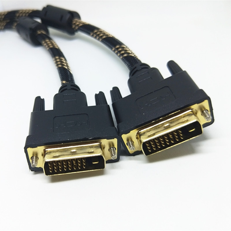 DVI線 24+1顯示器線 DVI連接線材 公對公高清電腦電視連接線10米