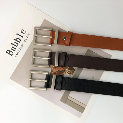Street stall supply fashionable wide belt PU belt for women European and American ins style fashionable fashion belt versatile pants belt for women