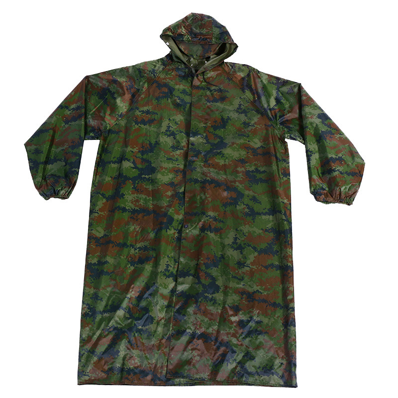 Factory Direct 2019 New Hooded Rainy Day Overalls Outdoor Camouflage Raincoat Jungle Long Adult Raincoat