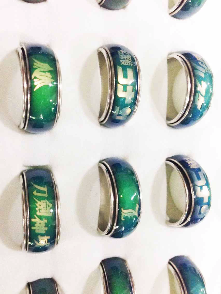 Аниме вращающееся кольцо для изменения цвета кольцо изменения настроения EXO кольцо изменения цвета EXO