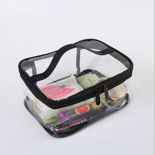 New transparent makeup storage bag pvc transparent color waterproof large and small travel toiletry bag wholesale