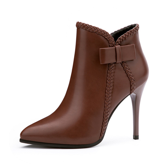 Sexy pointed Martin Boots Sexy Shoes Fine-heeled Side Zipper Boots