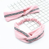 Summer headband for face washing, hair accessory with letters