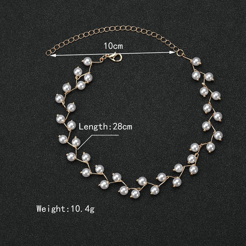 Simple Style Solid Color Imitation Pearl Women's Choker display picture 3