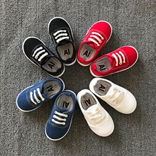 特价！春秋季新款儿童帆布鞋松紧套脚一脚蹬宝宝学步鞋单鞋1-6岁