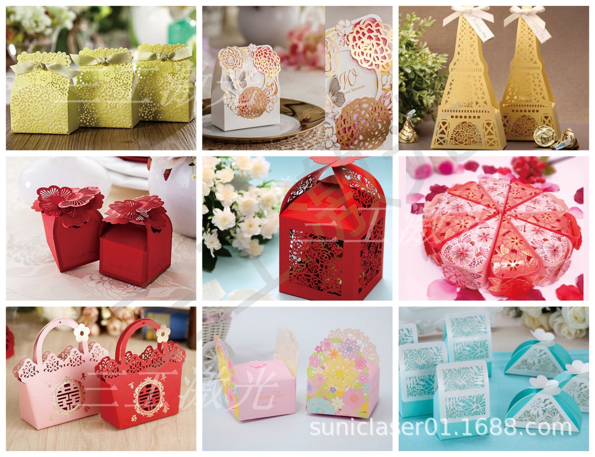 巧克力糖果盒激光镂空机，包装盒天窗镂空图案激光模切机