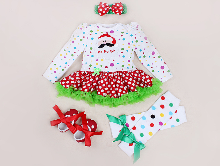 Christmas Princess Cartoon Cotton Baby Clothing Sets display picture 5