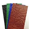 Factory Direct PVC Leatherette paper Leaves pattern Packing Cover Paper