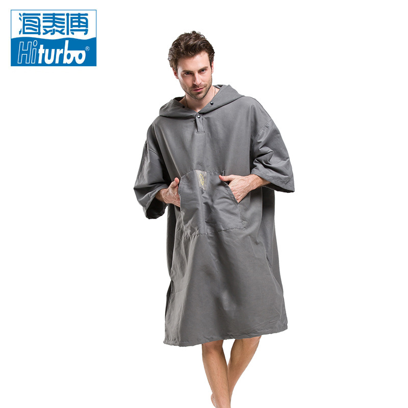 (2개) HAITABO (HITURBO) 목욕 가운 해변 다이빙 망토 방풍 따뜻한 휴대용 빠른 건조 변경 옷