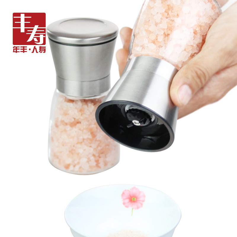 Molinillo de pimienta negro manual núcleo de cerámica pimienta sal de mar moler condimento caja condimento botella tarro hogar