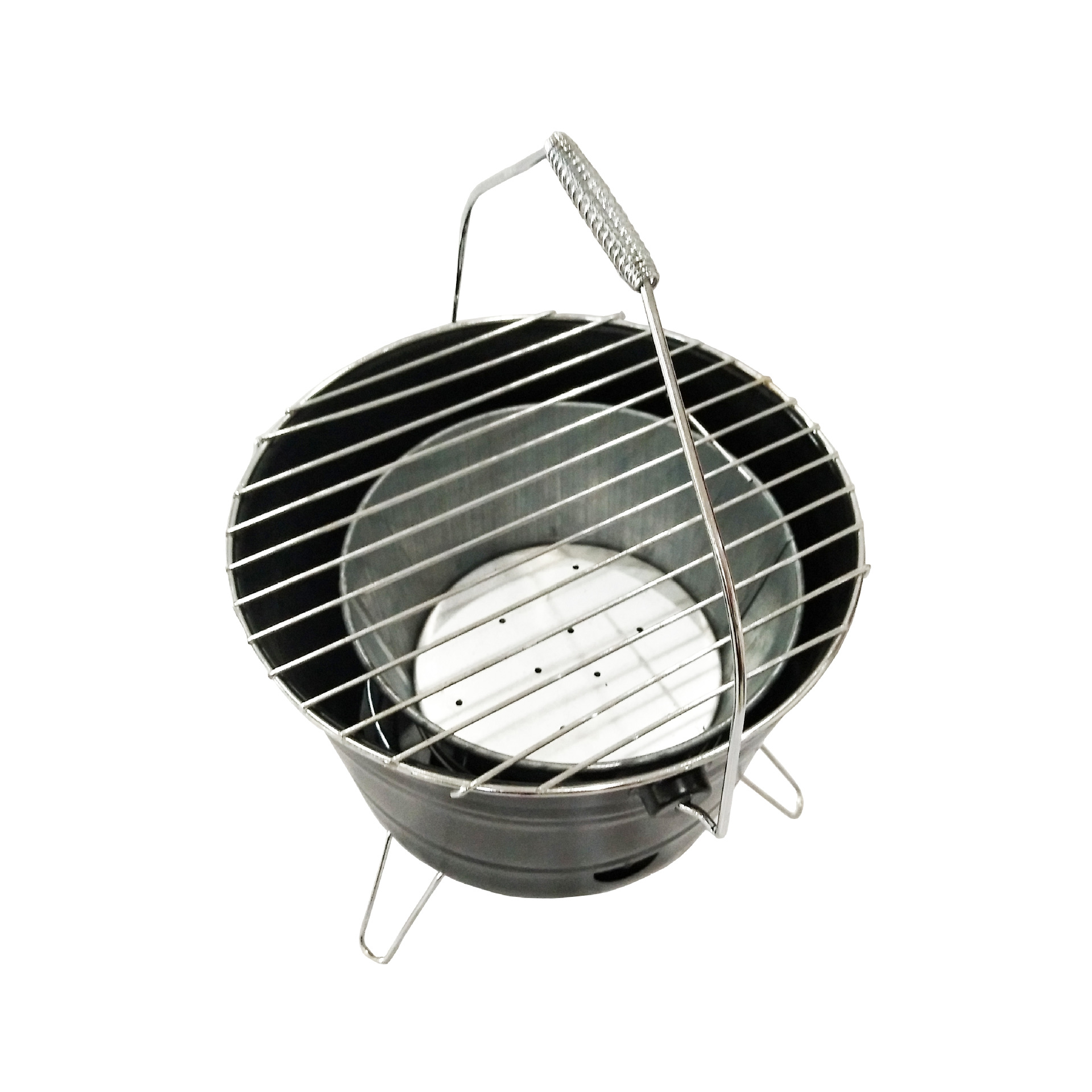 Suministro directo de fábrica cubo estufa mango barbacoa horno cubo redondo forma barbacoa parrilla color carbón barbacoa horno