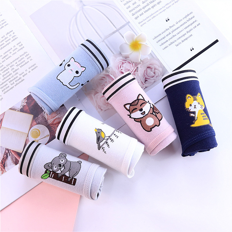 卡通内裤女纯棉中腰女士棉质三角底裤头全棉少