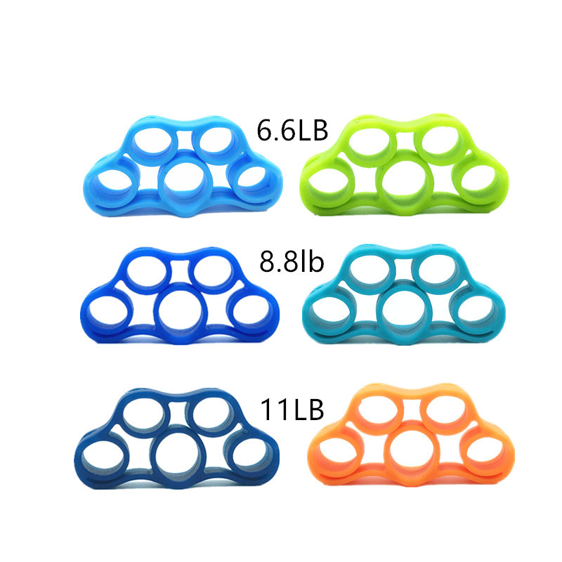 硅胶手指拉力器 康复锻炼指力训练器 硅胶阻力带五指拉力圈拉力环|ms