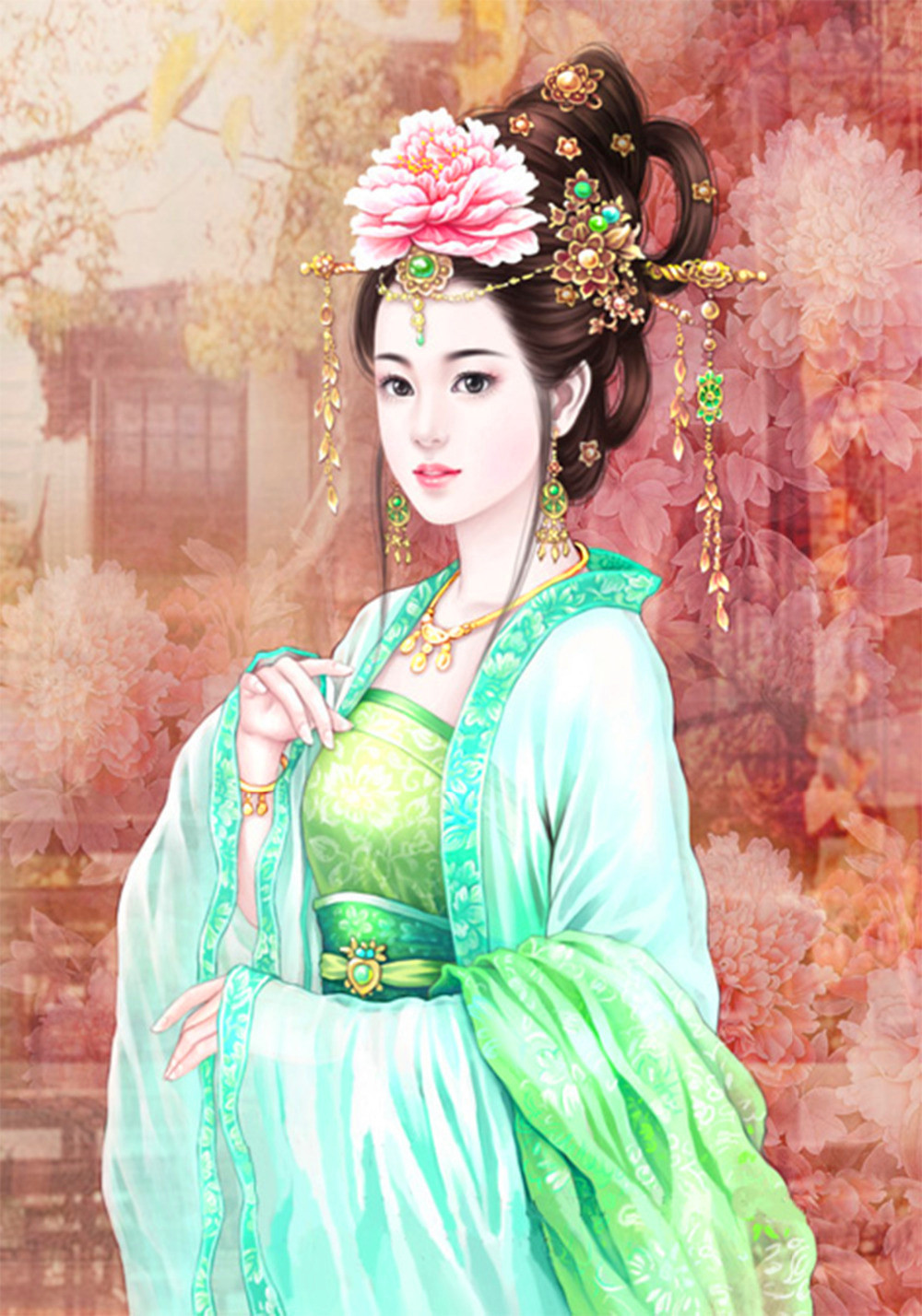 RW805  古典美女钻石画50乘以60.jpg