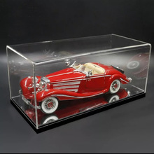 定制合金汽车模型摆件手办有机玻璃防尘透明木制底座收纳展示盒子