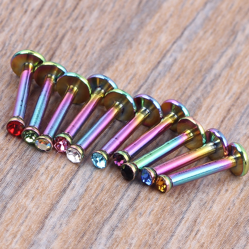 10 Pack Stainless Steel Lip Piercing Jewelry Set - Lip Labret Studs Lip Nails Decoration for Body Piercing detail image 11