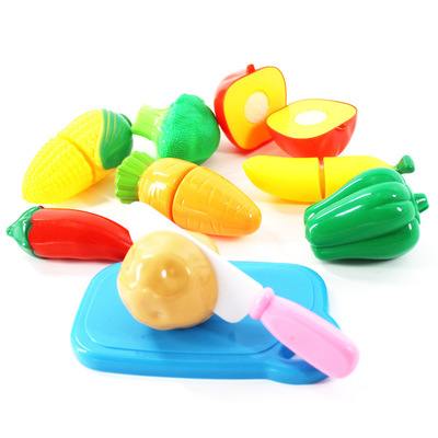 儿童过家家散装 注塑水果蔬菜可切切乐益智科教认知玩具|ms