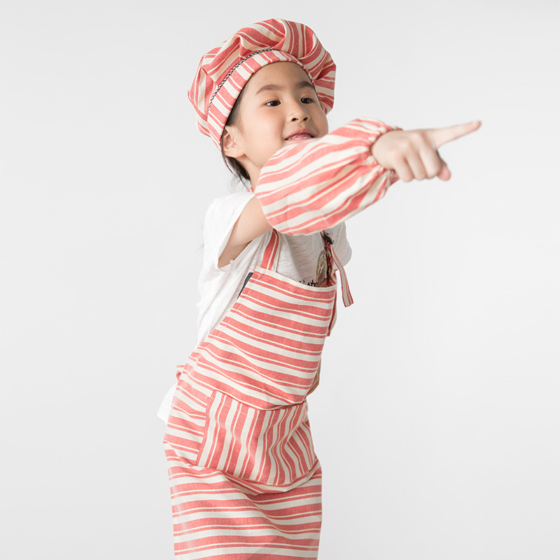 Pintura DE LOS NIÑOS delantal logotipo personalizado de Corea del arte de los niños lindos pintura hecha a mano para hornear delantal sin mangas