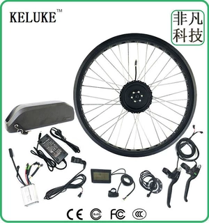 自行车雪地车改装后驱旋飞电动助力套件36V500W斜管锂电池KT-LCD3