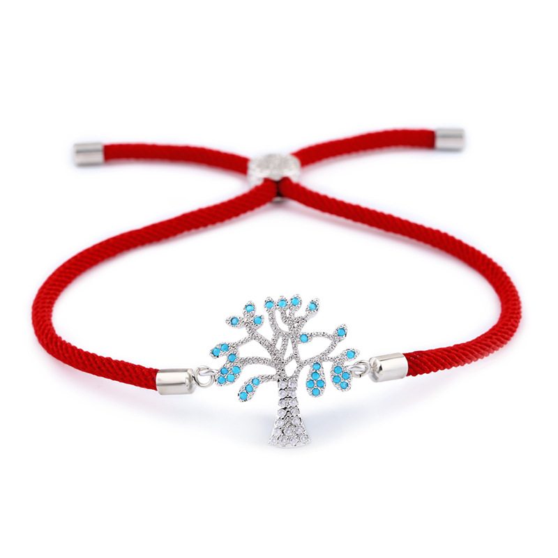 Copper Korea Geometric bracelet  Red rope alloy  Fine Jewelry NHAS0397Redropealloypicture4
