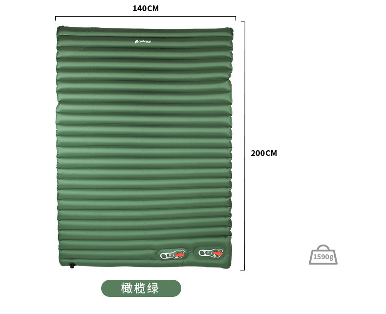 Outdoor Double Pressing Lightweight Inflatable Mat Outdoor Tent Sleeping Mat Floor Mat Thickened Moisture-Proof Mat Tent Mat 4028