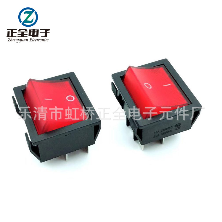 KCD9船型开关厂家直销31*36 大电流开关6脚9脚不带灯电源开关